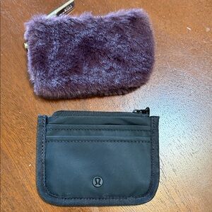 lululemon athletica Plush pouch for wristlet and lululemon black card case